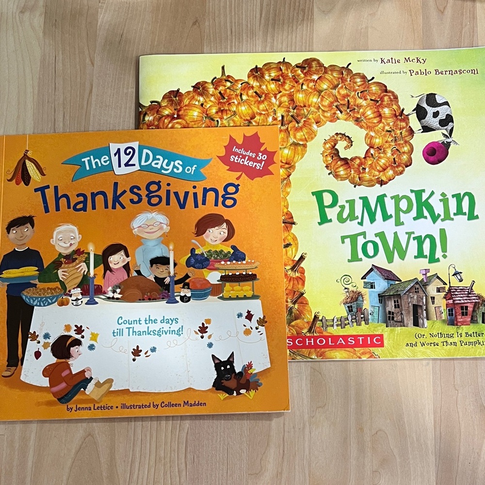 3/$15 Thanksgiving (30 Stickers included) and Pumpkin Town Books